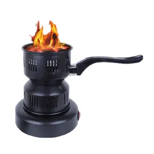 HongQiang, Proveedor Chino de Cachimbas Eléctricas con Material de Bambú, Quemador de Carbón Negro de 600W 220V, Venta al por Mayor - Product Image 1