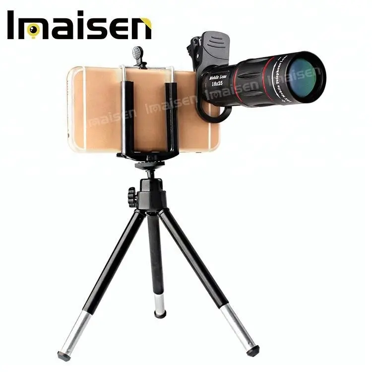 universal optical HD 18x zoom cell phone telephoto lens with mini tripod for mobile phone