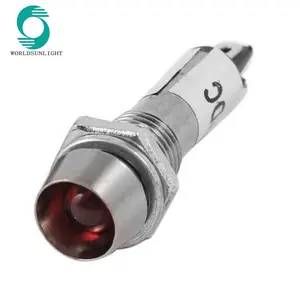 XD8-1 DC 24V 8mm konu kırmızı neon ışık sinyal gösterge lambası