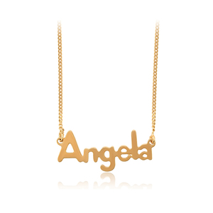Collar con Colgante de Cadena con la Palabra <span class=keywords><strong>Angela</strong></span>, Chapado en Oro de 18k, 44996 xuping - Product Image 1