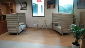 Lobby kamu alanları için ofis kanepesi oturma ekran bölümü ile modüler tek dizüstü bilgisayar masası odak çalışma okuma - Product Image 5