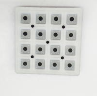 Teclado de Membrana de 16 Teclas con Matriz 4x4, Teclado de Goma de Silicona