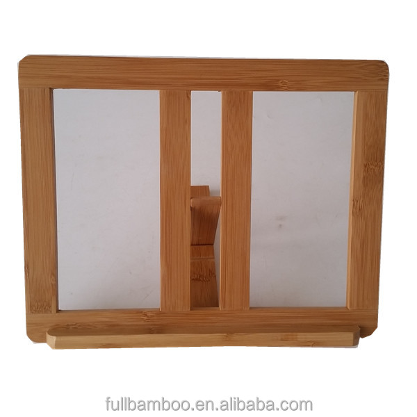 Бамбуковая Складная подставка для книг, держатель для книг, держатель для кулинарной книги