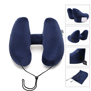 Özel <span class=keywords><strong>H</strong></span> şekli patentli atmosferik vana kadife seyahat şişme boyun yastığı - Product Image 2