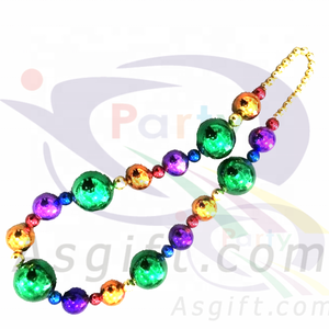 Fiesta Mardi Gras PGG <span class=keywords><strong>Jumbo</strong></span> gran bola collar de perlas - Product Image 2