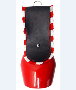 4 가지 크기의 스트랩 기념품 카우벨이 달린 큰 빨간 스위스 소 벨 - Product Image 1