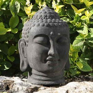 Statue de tête de <span class=keywords><strong>bouddha</strong></span> en marbre, pierres décoratives géantes, sculptées, blanches, en jade, à vendre, livraison gratuite - Product Image 2