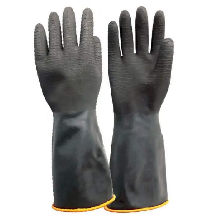 Extra Long Rubber Gloves chemical resistant