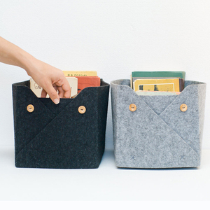 Boîte <span class=keywords><strong>de</strong></span> rangement en <span class=keywords><strong>feutre</strong></span> cube <span class=keywords><strong>de</strong></span> couleur unie sur mesure en promotion - Product Image 3