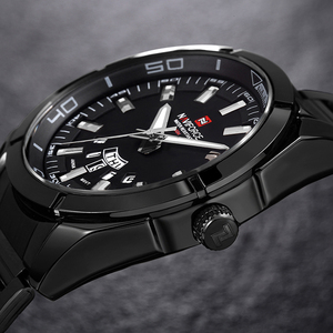 <span class=keywords><strong>NAVIFORCE</strong></span> <span class=keywords><strong>9038</strong></span> reloj de marca de lujo reloj de cuarzo impermeable relojes deportivos de acero completo negro relogio masculino - Product Image 5