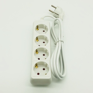 איכות טובה 3 פינים תקע שקע לבן צבע רצועת כוח כבל חשמל שקע - Product Image 5