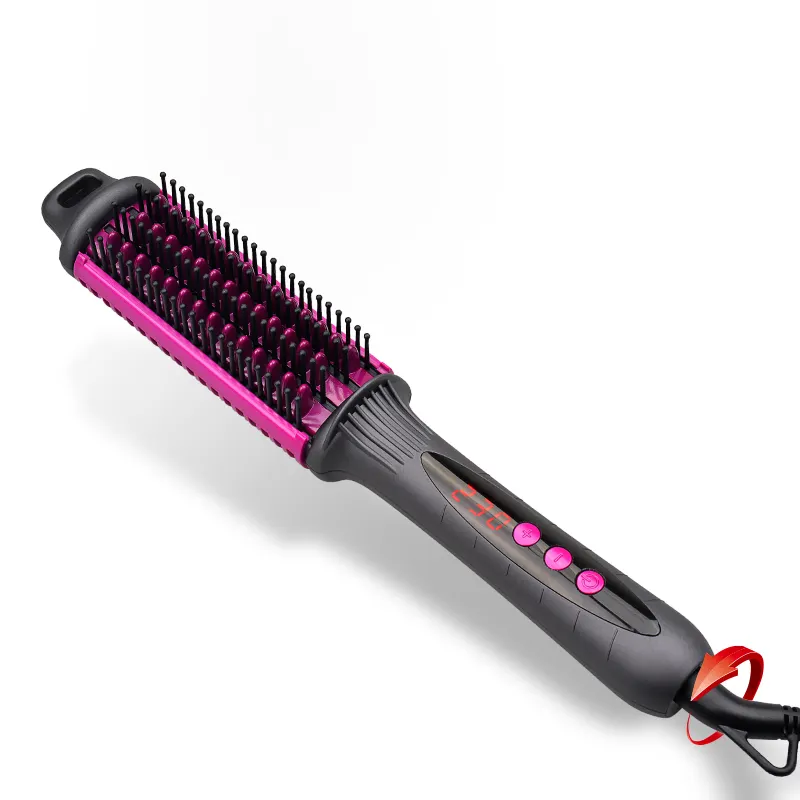 Hair Straightener Curler Iron 3で1 Multi機能Hair Dryer Volumizer Rotating Hair Brush Roller Rotate Styler Comb Brush