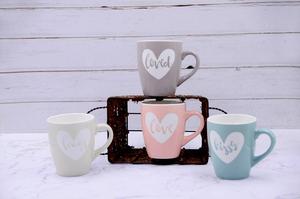 Tasse à café personnalisée avec cœur pour cadeaux de saint-<span class=keywords><strong>valentin</strong></span>, tasses en céramique - Product Image 2