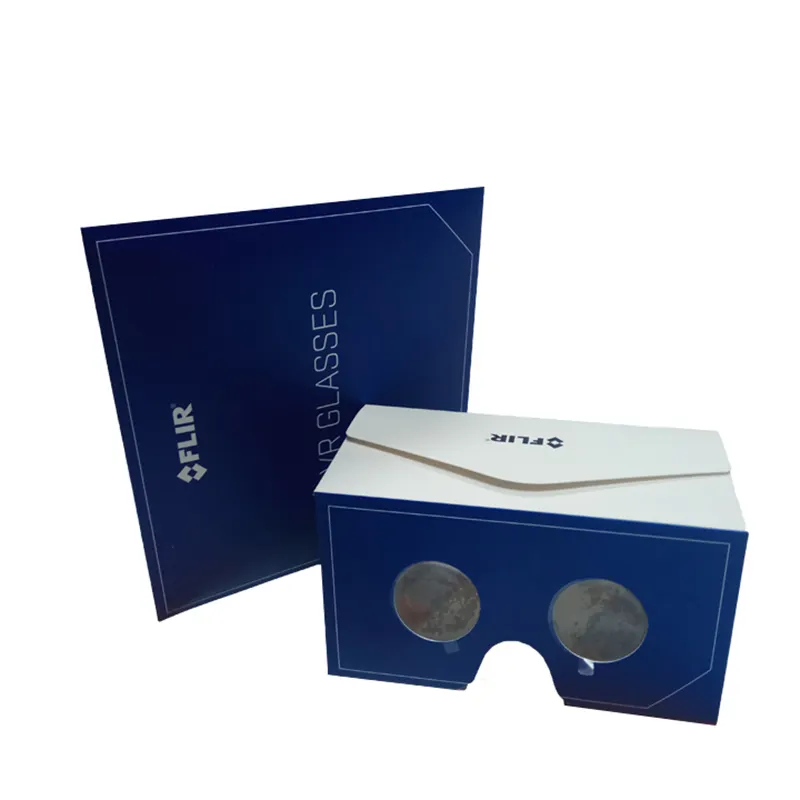 Yeni düz tasarım VR karton Google 3D gözlük kulaklık, narin Google karton VR 3D gözlük