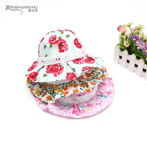 2019 primavera y verano niño sombreros de algodón estampado de flores bebé niñas sombreros