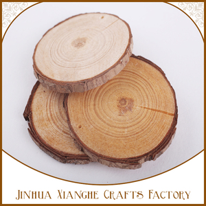 Natural Wooden Crafts <strong>Tree</strong> Ring Wood <strong>Slices</strong> with <strong>Tree</strong> Bark for Painting and hang Tag - Product Image 3