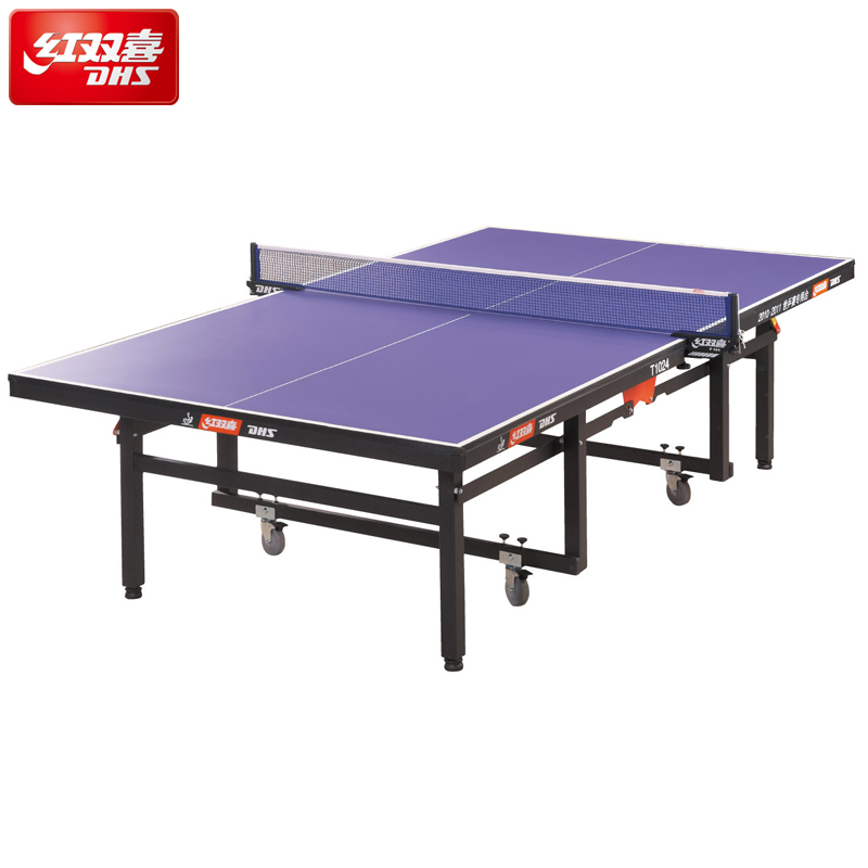 Mesa de ping pong de 25mm, tabla de tenis de mesa, DHS, plegable, móvil, profesional, aprobado por ittf, T1024