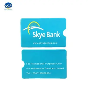 China Factory Supply Customized Logo Single PVC Bank Card Holder Case Plastic Business Credit Card Holder