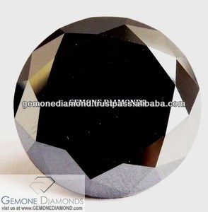 Véritable Moissanite ronde de couleur noir de jais coupe brillante à prix réduit Moissanite noire à prix réduit - Product Image 5