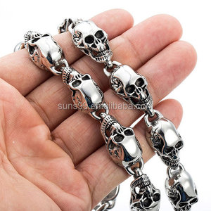 Cadena de eslabones de 13mm para motorista, collar de acero inoxidable 316l, diseño personalizado - Product Image 2