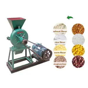 Small farm used corn cob grinding machine wheat bran disk grinder for animal feed