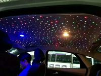 Fibre optique lumineuse, éclairage LED scintillant de 16W avec télécommande RF 24 touches, pour un plafond de voiture, moteur RGBW