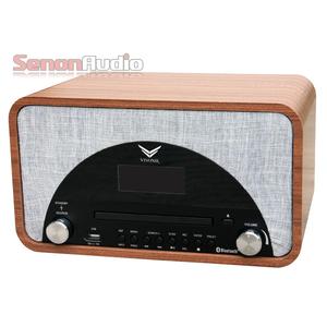 Rétro Vintage En Bois Lecteur de Disques USB Lecteur de Platine avec <span class=keywords><strong>radio</strong></span> AM et FM - Product Image 1