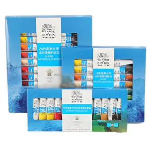 Winsor & Newton 12/18/24 色水彩涂料为艺术家学校设置高品质透明水彩颜料