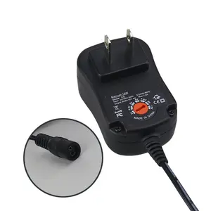 3 V/4.5 V/5 V/6 V/7.5 V/9 V/12 V opcional DC dicas normas EUA 12 W universal adaptador de parede