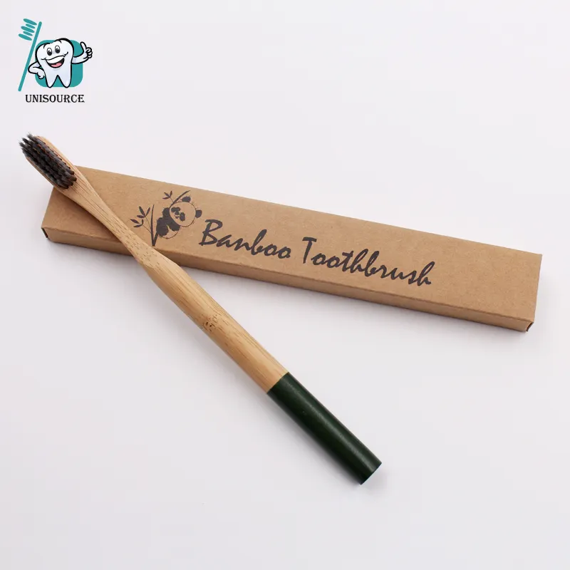 New Eco Friendly Biodegradable Bamboo Toothbrush Water Resistant/Plastic Free Round Handle/Medium Hard Bristles Bamboo toothbrush