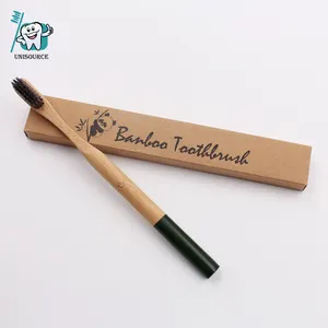 Eco Friendly Biodegradable Bamboo Toothbrush Water Resistant/Plastic Free Round Handle/Medium Hard Bristles Bamboo toothbrush