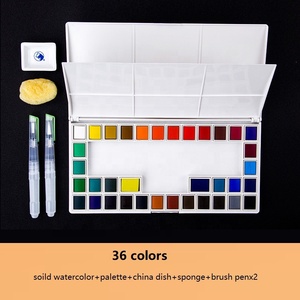 Ensemble de peinture à l'<span class=keywords><strong>aquarelle</strong></span> solide Maries 18/24/36 couleurs Transparente pour le dessin sur toile - Product Image 5