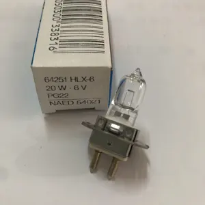 6V 20W Halogen Microscope Bulb with PG22 Use in SL-120 Slit Lamp