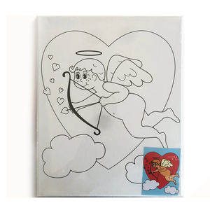 All'ingrosso <span class=keywords><strong>per</strong></span> bambini fai da te pittura ad olio con numeri <span class=keywords><strong>Kit</strong></span> di tela allungata 25x25cm - Product Image 3