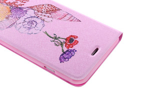 2017 Funda Libro Cuero <span class=keywords><strong>Bella</strong></span> <span class=keywords><strong>Flor</strong></span> Concha Para iPhone 7 7plus venta al por mayor - Product Image 4
