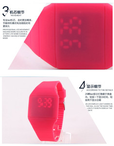 Dropshipping. Exclusivo. Logotipo personalizado promocional LED silicona táctil digital relojes al por mayor de china - Product Image 5