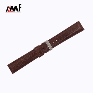 Nouvelle arrivée Bracelet de montre intelligente à fermoir Multicolore Longue durée Brillant Cuir de veau italien Embossé Motif grain d'alligator Acier inoxydable - Product Image 3