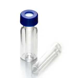 Aijiren 2Ml 9-425 Phòng Thí Nghiệm Sắc Ký Lỏng Hplc Thread Glass Vials Với IV 250 Micro-chèn Mùa Xuân