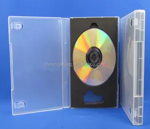 22mm plastic dvd case with no hub, good for USB, booklet and DVD