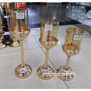 LK20190712-7 Taça copo De Vidro Da Vela Votiva Titular Pillar Castiçal Velinha Castiçal Para Decoração de Casamento Festa