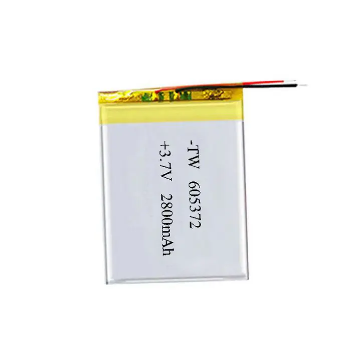 Hoge kwaliteit 3.7 v 2800 mah 605372 li-polymer lipo batterij power bank batterij