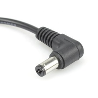Micro USB macho de ángulo recto personalizado a 90 grados 5,5*2,1mm DC Jack macho adaptador de corriente conector de Cable para red de cámaras CCTV