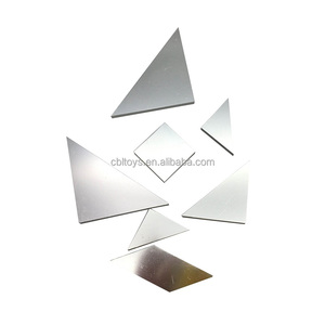 Custom metallo argento Puzzle 7 pezzi Tangram Puzzle in scatola di legno - Product Image 3