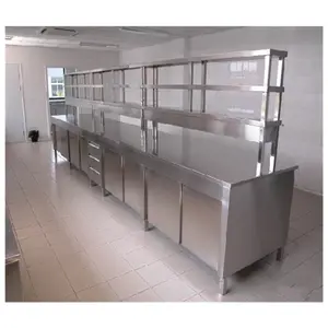 Tabela de laboratório com mármore ou aço inoxidável