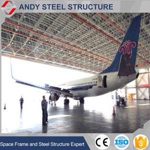 Structure en acier de toiture en treillis d'acier de cadre métallique pour la conception de <span class=keywords><strong>hangar</strong></span> d'avion à vendre toit en treillis de tuyau d'acier de grande envergure - Product Image 2