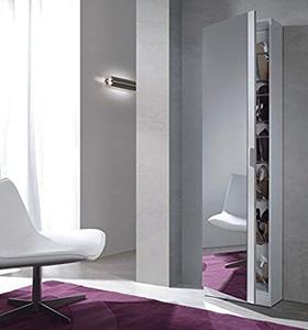 Wood Designs Wall-mounted Mirrored <strong>Tall</strong> <strong>Shoe</strong> Cabinet <strong>Rack</strong> - Product Image 6