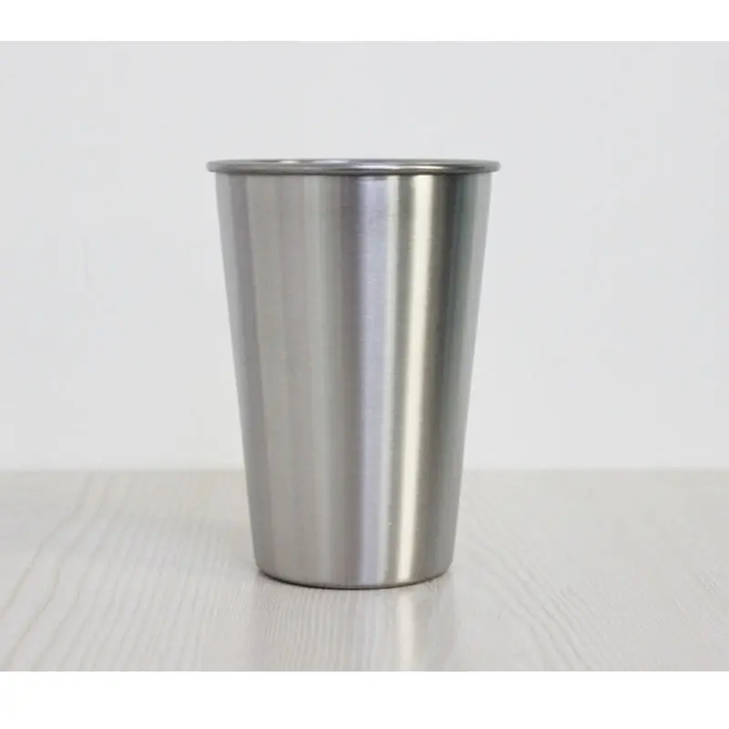 17oz 500ml Stainless Steel Pint Cup Single Wall 304 Roll Edged Beer Cup Stainless Steel Party Cup Pint Glass