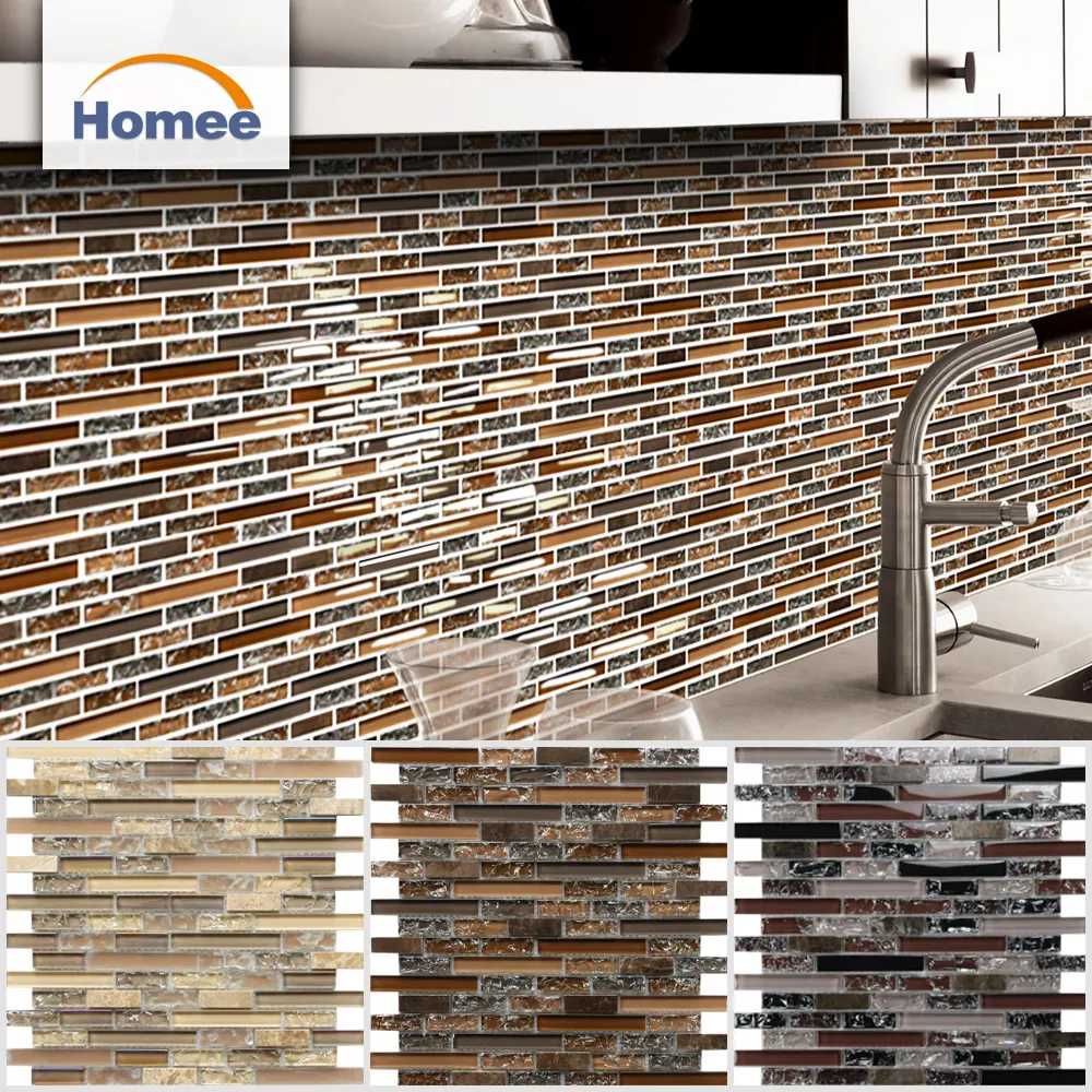 Gebrochen glas mix marmor mosaik-fliesen//home dekorative mosaik