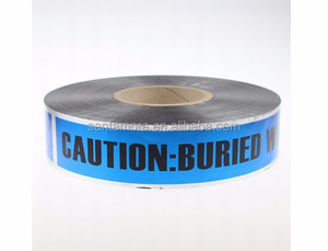 Ruban d'avertissement détectable dans le sol en feuille d'aluminium imprimé en matériau PE pour la protection des barrières routières et des conduites d'eau - Product Image 2