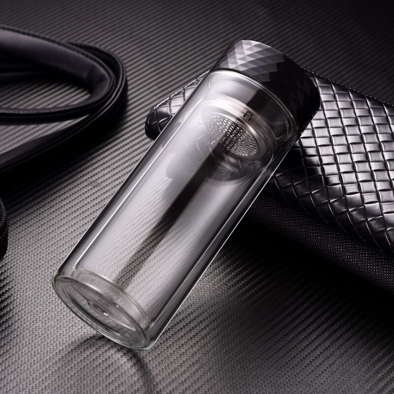 300ML Double Wall Glass Water Bottle With Tea Filter,Tea Filter Water Bottle,Water Filter Bottle
